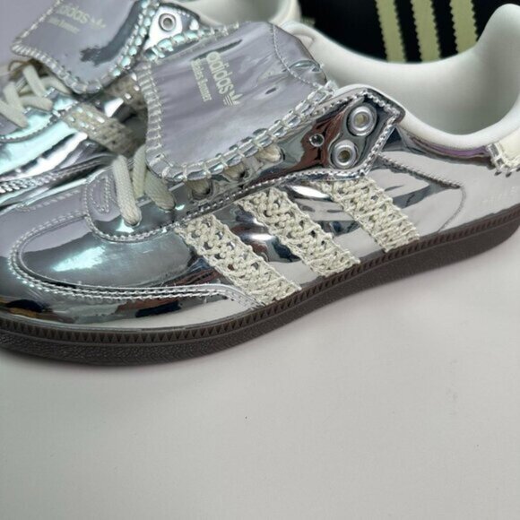 Adidas Samba x Wales Bonner Low Silver Metallic Sneakers - Picture 3 of 6